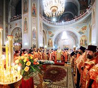 В день памяти св. великомученицы Екатерины, небесной покровительницы города Краснодара, Святейший Патриарх совершил Божественную литургию в Свято-Екатерининском кафедральном соборе столицы Кубани