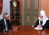 Святейший Патриарх Кирилл встретился с послом Дании Томом Рисдалем Йенсеном
