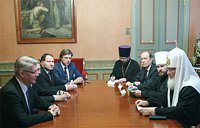 Состоялась встреча Святейшего Патриарха Кирилла с Президентом Латвийской Республики В. Затлерсом