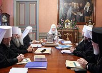 Святейший Патриарх Московский и всея Руси Кирилл возглавил очередное заседание Священного Синода Русской Православной Церкви