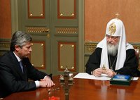 Святейший Патриарх Кирилл встретился с губернатором Волгоградской области А.Г. Бровко