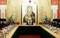Святейший Патриарх Кирилл возглавил очередное совещание руководителей Синодальных учреждений Русской Православной Церкви
