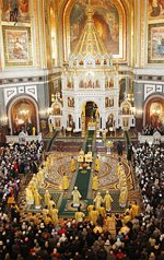 В праздник Торжества Православия Предстоятель Русской Православной Церкви совершил Божественную литургию в Храме Христа Спасителя