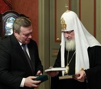 Святейший Патриарх Кирилл встретился с губернатором Ростовской области В.Ю. Голубевым