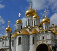 В праздник Благовещения Пресвятой Богородицы Предстоятель Русской Церкви совершил Божественную литургию в Благовещенском соборе Кремля