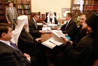 Святейший Патриарх Кирилл провел совещание по восстановлению Кронштадтского Никольского Морского собора