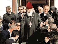 Католикос-Патриарх Илия II благословил игроков сборной Грузии по футболу на матч с командой Хорватии