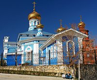 В неделю 7-ю по Пасхе Святейший Патриарх Кирилл совершил Божественную литургию в Успенском храме Новороссийска