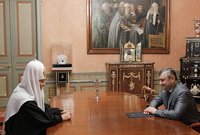 Святейший Патриарх Кирилл принял Президента Республики Южная Осетия Э.Д. Кокойты