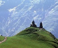 Католикос-Патриарх Грузии Илия II посетил монастырский комплекс, строящийся на его малой родине