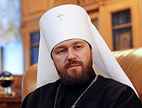 Патриаршее поздравление митрополиту Волоколамскому Илариону с 45-летием со дня рождения