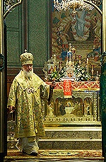 Святейший Патриарх Кирилл совершил всенощное бдение в Свято-Духовом кафедральном соборе г. Черновцы