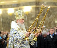 В канун праздника Покрова Пресвятой Богородицы Святейший Патриарх Кирилл совершил всенощное бдение в кафедральном соборе Христа Спасителя г. Калининграда В канун праздника Покрова Пресвятой Богородицы Святейший Патриарх Кирилл совершил всенощное бдение в кафедральном соборе Христа Спасителя г. Калининграда