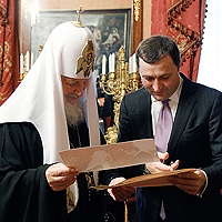 Святейший Патриарх Кирилл встретился с Премьер-министром Республики Молдова В.В. Филатом