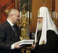 Святейший Патриарх Кирилл встретился с президентом компании ГМК «Норильский никель» А.А. Клишасом