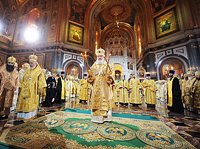 В день празднования 65-летия Предстоятеля Русской Церкви в Храме Христа Спасителя совершена Божественная литургия