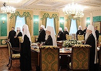 Священный Синод завершил первый день работы в обновленной резиденции Патриарха Московского и всея Руси в Даниловом монастыре