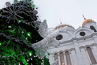 В Рождественский сочельник Предстоятель Русской Церкви совершил Литургию св. Василия Великого в Храме Христа Спасителя