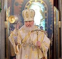 Святейший Патриарх Кирилл совершил Божественную литургию в храме прп. Пимена Великого в Новых Воротниках и возглавил хиротонию архимандрита Ефрема (Просянка) во епископа Бикинского