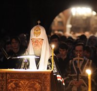 В среду первой седмицы Великого поста Святейший Патриарх Кирилл совершил повечерие с чтением Великого канона прп. Андрея Критского в Сретенском ставропигиальном монастыре