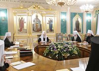 Началось первое в 2012 году заседание Священного Синода Русской Православной Церкви