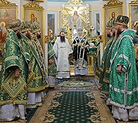 В день памяти благоверного князя Даниила Московского Святейший Патриарх Кирилл совершил Литургию в Троицком соборе Данилова монастыря