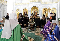 Состоялось наречение архимандрита Нила (Сычева) во епископа Муромского, архимандрита Мстислава (Дячины) во епископа Лодейнопольского и архимандрита Никиты (Ананьева) во епископа Людиновского