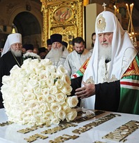 Слово Предстоятеля Русской Церкви перед панихидой в Богоявленском соборе по Патриарху Алексию II и митрополиту Лавру