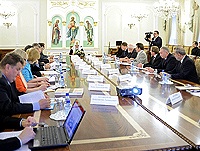 Предстоятель Русской Церкви возглавил первое заседание Попечительского совета Новоспасского ставропигиального монастыря
