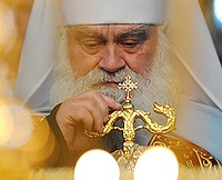 Патриаршее поздравление митрополиту Черкасскому Софронию с 20-летием архиерейской хиротонии