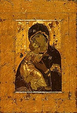 Святейший Патриарх Кирилл освятил точный список Владимирской иконы Божией Матери для храма в Вышгороде близ Киева