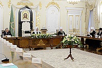 Святейший Патриарх Кирилл провел встречу с архиереями Дальнего Востока и представителем Президента РФ в Дальневосточном федеральном округе
