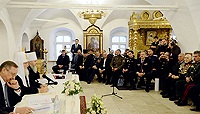 Святейший Патриарх Кирилл встретился с атаманами реестровых казачьих войск России, Украины и Белоруссии