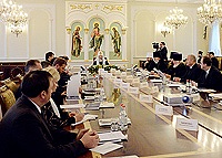 Святейший Патриарх Кирилл возглавил заседание Наблюдательного совета Общецерковной аспирантуры и докторантуры