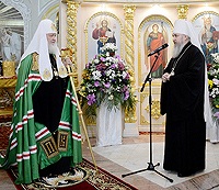 Святейший Патриарх Кирилл посетил храм святого апостола Андрея Первозванного в Ставрополе