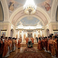 В день памяти святой мученицы Татианы Предстоятель Русской Церкви совершил Литургию в домовом храме МГУ