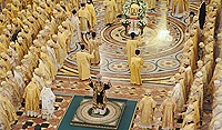 В четвертую годовщину интронизации Святейшего Патриарха Кирилла в кафедральном соборном Храме Христа Спасителя совершена Божественная литургия