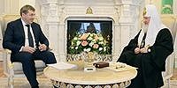 Святейший Патриарх Кирилл встретился с министром регионального развития РФ И.Н. Слюняевым