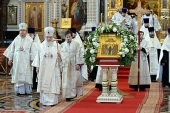 В канун праздника Вознесения Господня Святейший Патриарх Кирилл совершил всенощное бдение в Храме Христа Спасителя