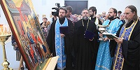 В строящийся храм в Москве привезли икону со святой горы Афон