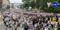 Крестный ход в центре Киева собрал не шесть, а сто тысяч человек