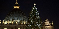 Рождественская елка установлена на площади св. Петра в Ватикане