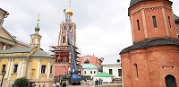 В Высоко-Петровском монастыре начата реставрация колокольни и церкви Пахомия Великого