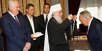 Нурсултан Назарбаев удостоен высшей награды Сербской Православной Церкви