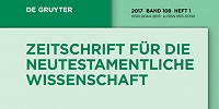 Вышел очередной номер "Zeitschrift für die neutestamentliche Wissenschaft"