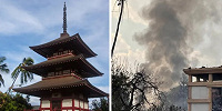 Три буддийских храма сгорели в результате пожаров на Гавайях