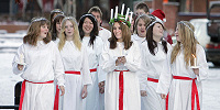 В Швеции День Святой Люси 13 декабря стал традиционным национальным праздником