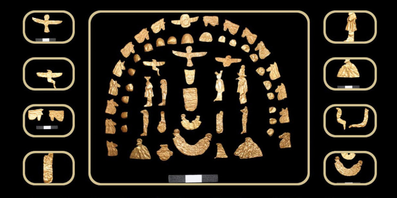 В древнеегипетских гробницах обнаружены амулеты из золотой фольги