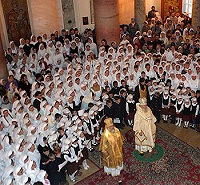 Святейший Патриарх Алексий совершил Божественную Литургию в храме св. царевича Димитрия при 1-ой Градской больнице