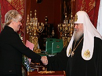 Cостоялась встреча Святейшего Патриарха Алексия c послом Эстонии в России Мариной Кальюранд